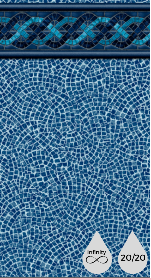 Cambridge Blue Infinity Tile Cobblestone Infinity Bottom 20 Mil Infinity